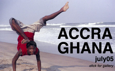 Acrobatic Kid on the beach in Accra, Ghana