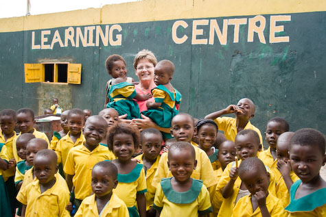 Kathy Van Bibber at Nalerigu, Ghana’s Happy Child Learning Center
