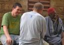 Deron works with a missionary in Burkina Faso - Photo by Mary Beth Meilstrup