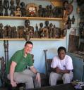 Deron in a shop in Cote d’Ivoire - Photo by Mary Beth Meilstrup