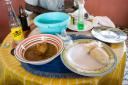 Banku with fish and okra soup