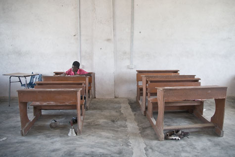 Boy at Sankor Baptist School in Winneba, Ghana