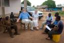Jerry shares Bible stories in Nafana in the village of Tissie