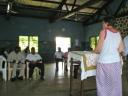 Peggy speaks in the chapel service at the seminary in Tamale