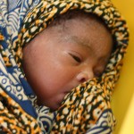 A newborn delivered via c-section at BMC